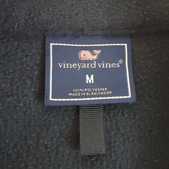 Vineyard Vines Fleece Pullover Quarter Zip Sweatshirt Navy Blue Women M Nautical - Picture 5 of 10